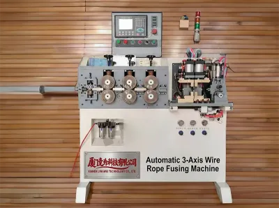 Automatic 3-Axis Wire Rope Fusing Machine for Cable Harness WPM-80SF - Cut-Off Machine