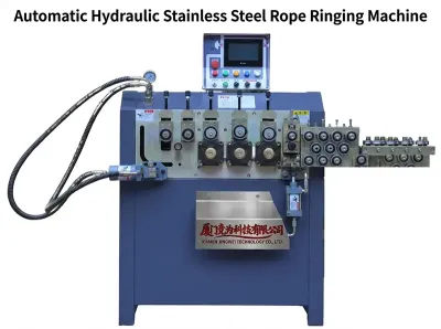 Automatic Hydraulic Stainless Steel Rope Ringing Machine DQ2-8 - Cut-Off Machine