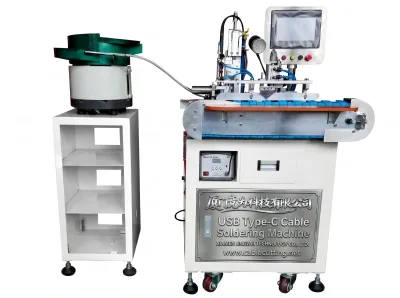 Automatic USB Type-C Cable Soldering Machine - 800-1200pcs/h - USB Cable Soldering Machine