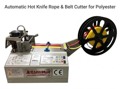 Automatic Hot Knife Rope & Belt Cutter for Polyester WPM-919N - Cut-Off Machine