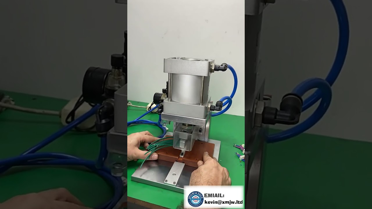 IDC Crimp Machine for Flat Ribbon Cable IDC Connectors Crimping Pliers with Pneumatic Type Cable Cla